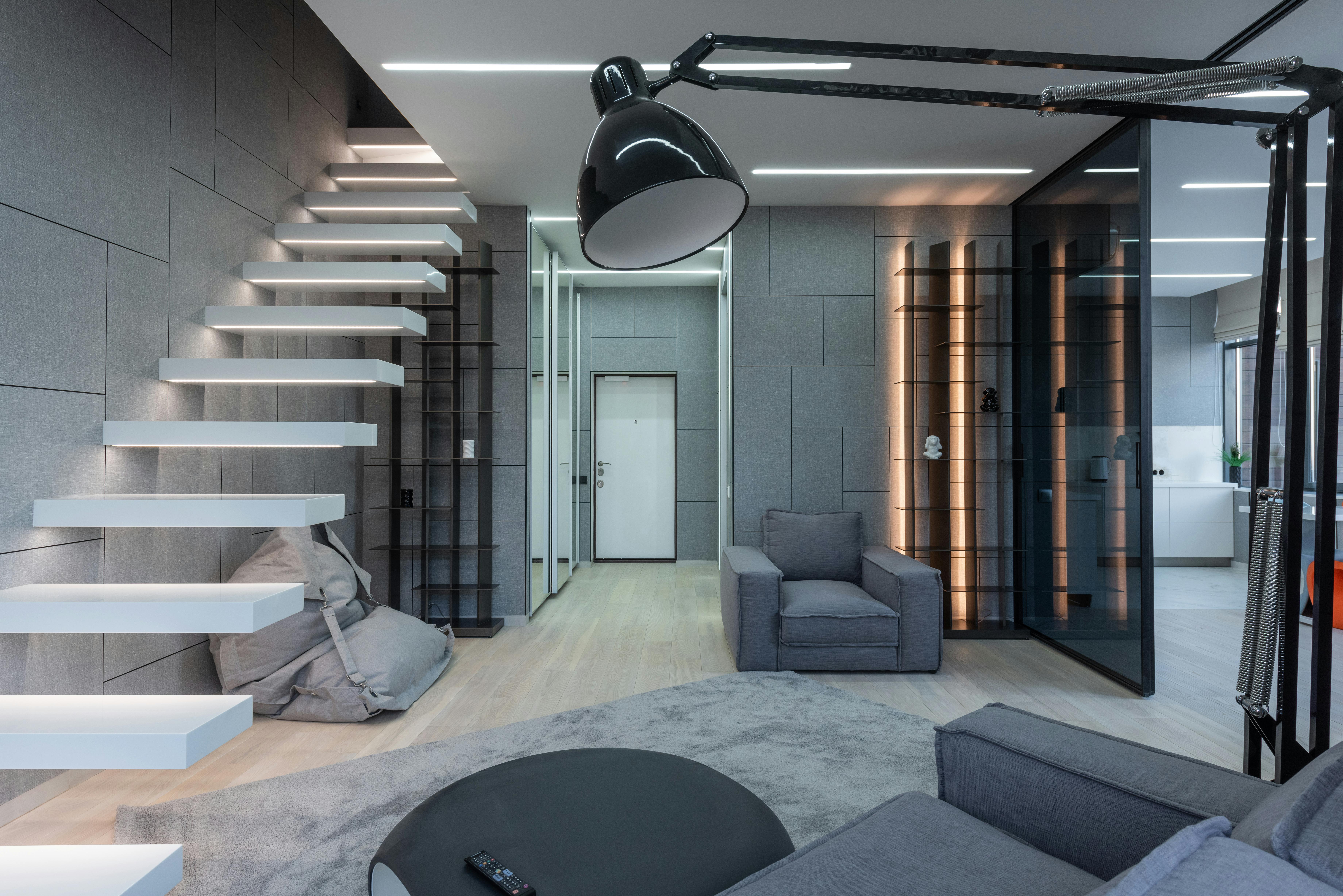 Modern floating staircase